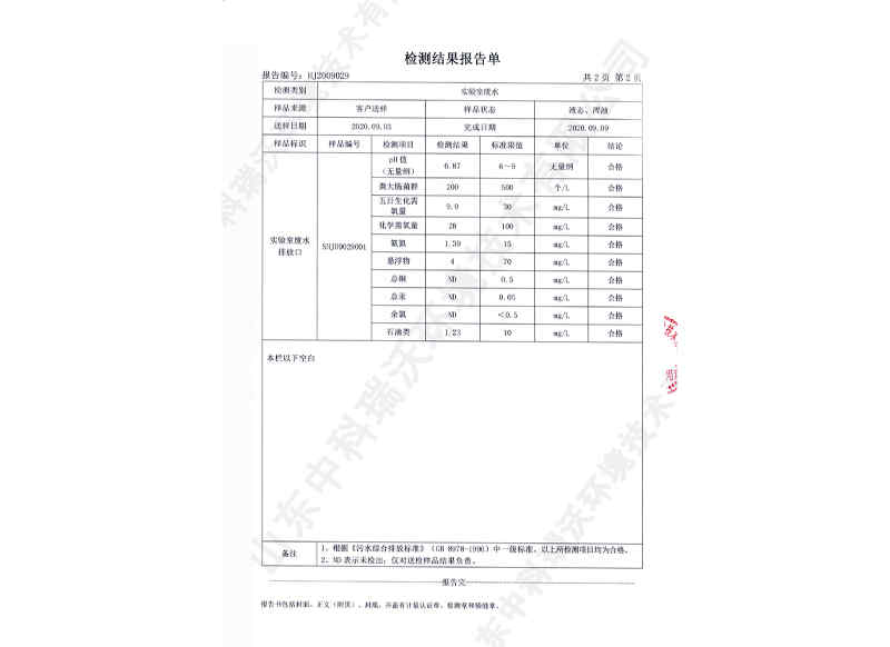 实验室废水检测报告03